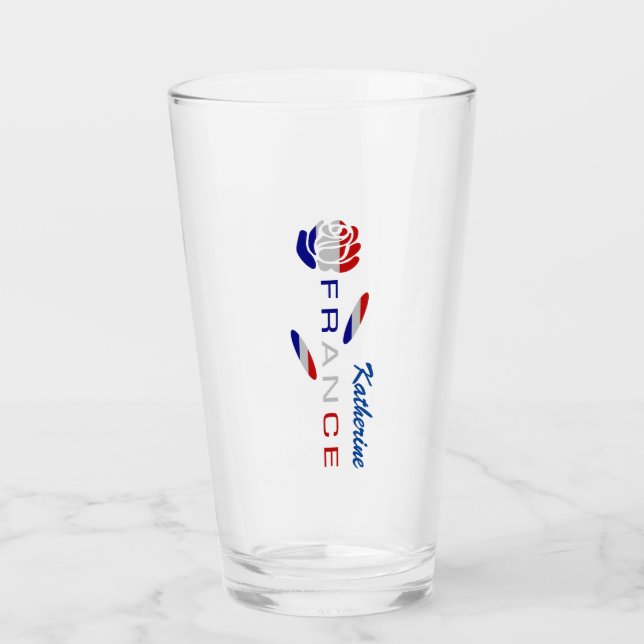 Copo De Pint Rosa de Sinalizador Francês Personalizado (Frente)