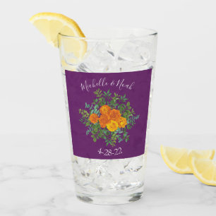 Copo De Pint Rosa Laranja Roxo Casamento Primavera