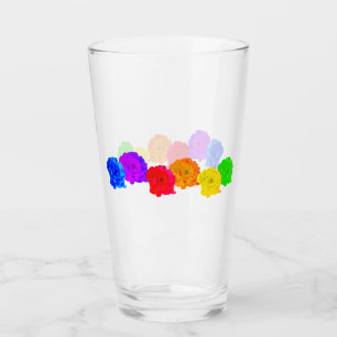 Copo De Pint Rosas arco-íris