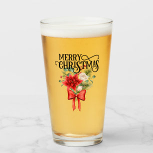 Copo De Pint Rosas de Poinsettia Buquê de Flor de Natal