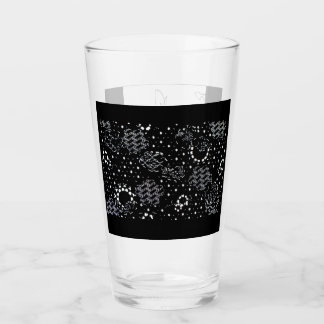 Copo De Pint Rose Sketch and Starlight Silkscreen glassware