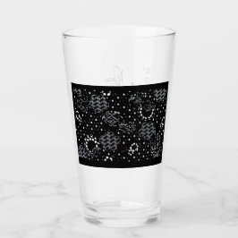 Copo De Pint Rose Sketch and Starlight Silkscreen glassware