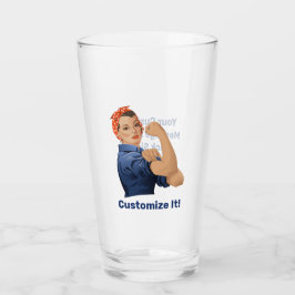 Copo De Pint Rosie the Riveter Glass