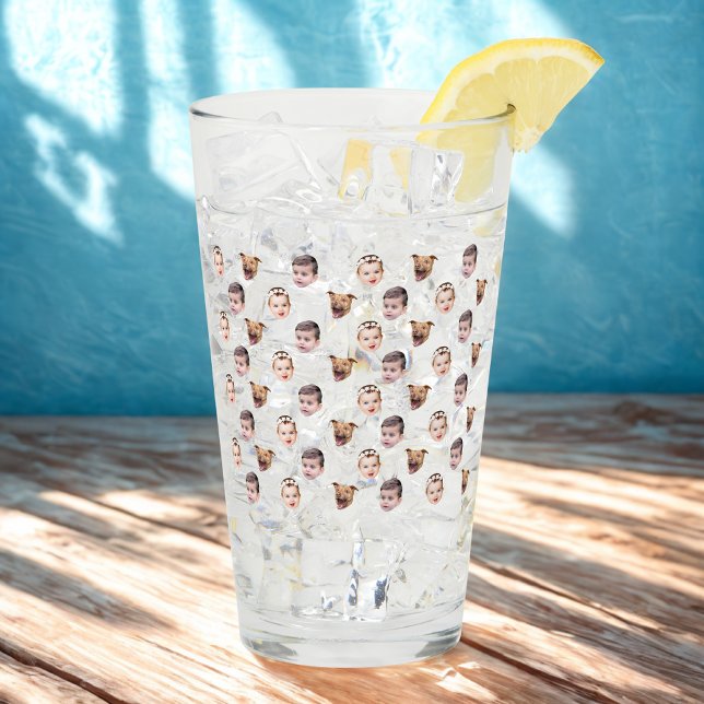 Copo De Pint Rosto Personalizado, Oferta Única de 3 Fotos para  (Criador carregado)