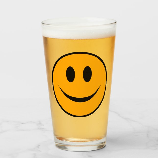 Copo De Pint Rosto Sorridente Emoji (Frente (Preenchido))