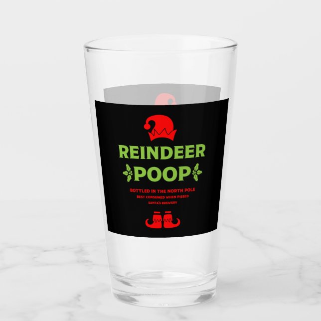 Copo De Pint Rótulos de Cerveja de Natal Engraçados (Frente)