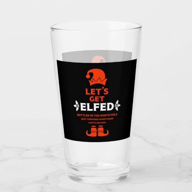 Copo De Pint Rótulos Engraçados de Cerveja de Natal (Frente)