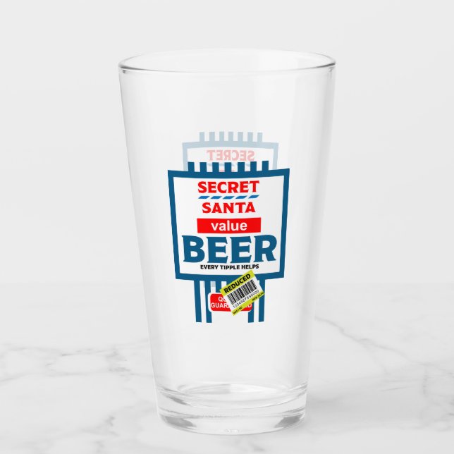 Copo De Pint Rótulos Engraçados de Cerveja de Natal (Frente)