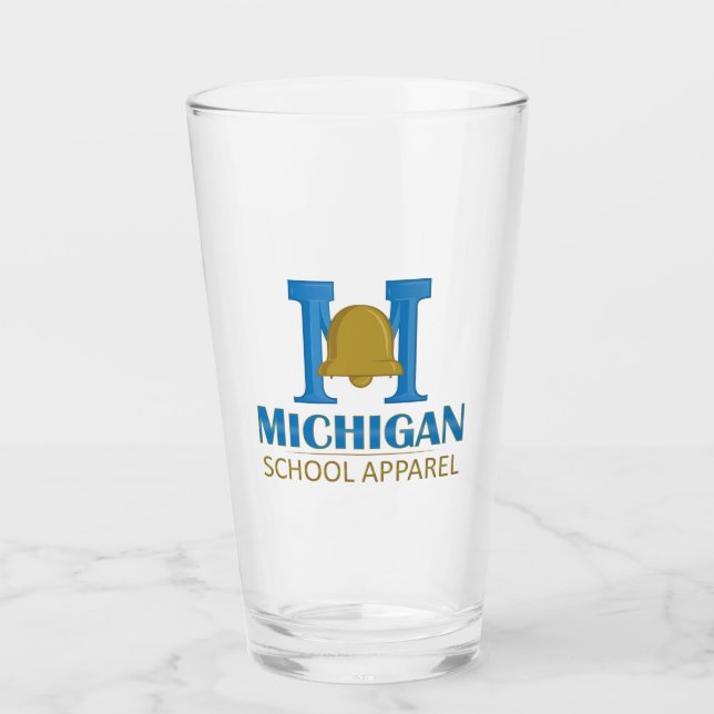 Copo De Pint Roupa da Escola de Michigan (Frente)