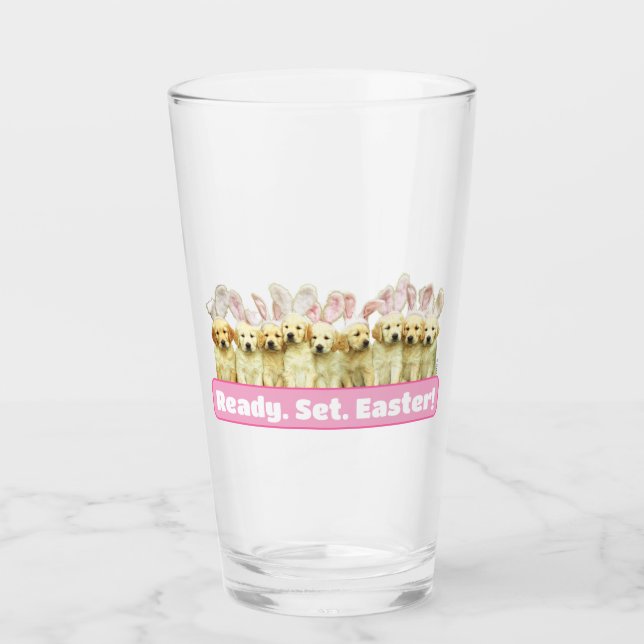 Copo De Pint Row of Puppy Bunnies (Frente)