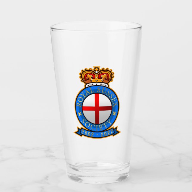 Copo De Pint Royal Sussex Society Glass com logotipo (Frente)
