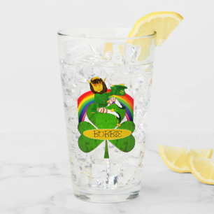 Copo De Pint Rua de Leprechaun Shamrock.