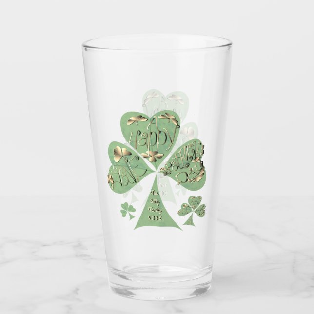 Copo De Pint Rua, Shamrocks do Dia de Patrick (Frente)
