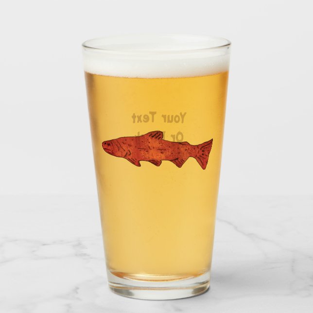 Copo De Pint Rustic Trout (Frente (Preenchido))