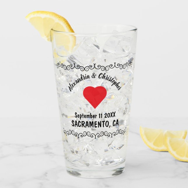 Copo De Pint Rustic Wedding (Gelo frontal)