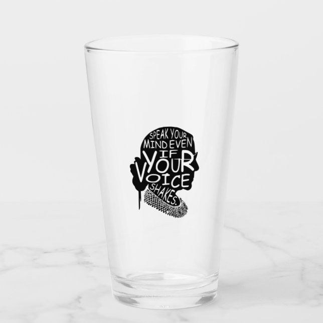 Copo De Pint Ruth Fale Sua Mente Mesmo Que Sua Voz Aperte (Frente)