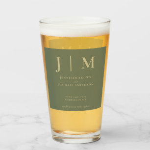 Copo De Pint Sábio Moderno Mínimo e Casamento Simples Dourado