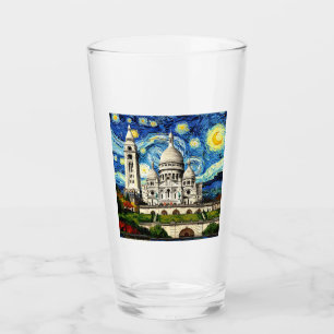 Copo De Pint Sacre-Coeur Paris França Noite Estrelada