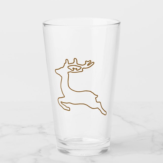 Copo De Pint Saltando Deer Tumbler - Selvagem e Elegante (Frente)
