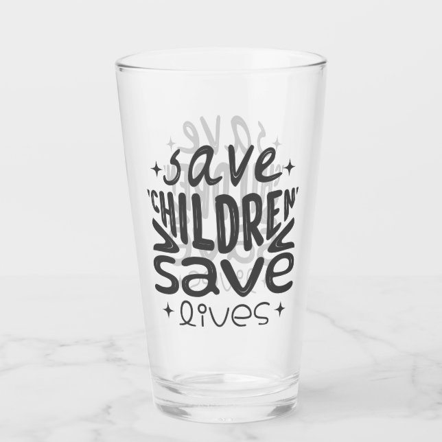 Copo De Pint Salvar Filhos, Salvar Vidas (Frente)