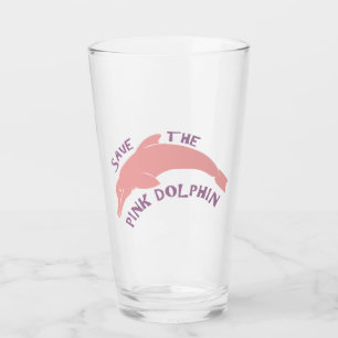 Copo De Pint Salvar o golfinho cor-de-rosa