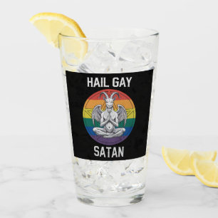Copo De Pint Salve Satanás Gay Cabra Gótico Engraçado LGBTQ