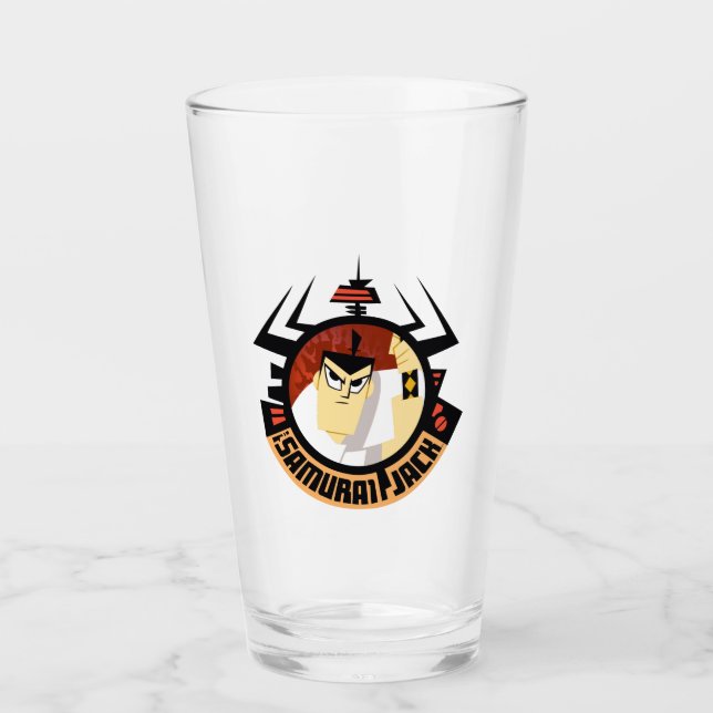 Copo De Pint Samurai Jack No Quadro Futurístico De Aku (Frente)