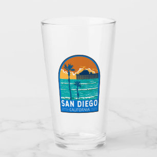 Copo De Pint San Diego California Viagem Art Vintage