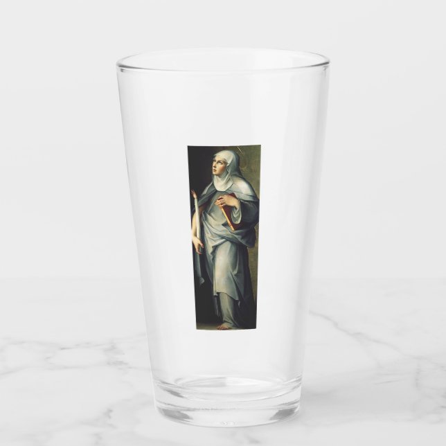 Copo De Pint Santa Brígida da Suécia Mística Medieval (Frente)