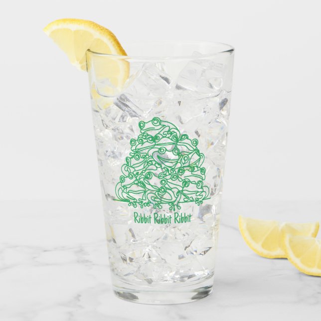 Copo De Pint Sapo Green Line Art Personalizado (Gelo frontal)