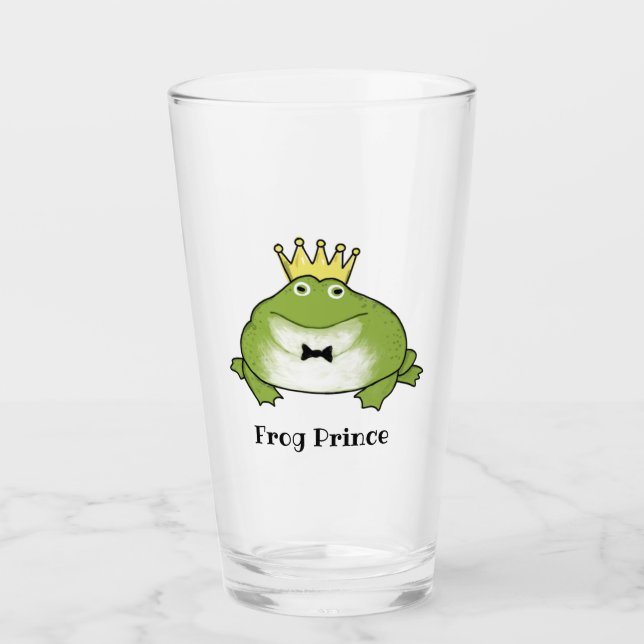 Copo De Pint Sapo Prince Personalizado | Leite de Fada de Corte (Frente)