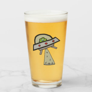 Copo De Pint Saucer Voador de OVNI de Abdução de Alienígenas