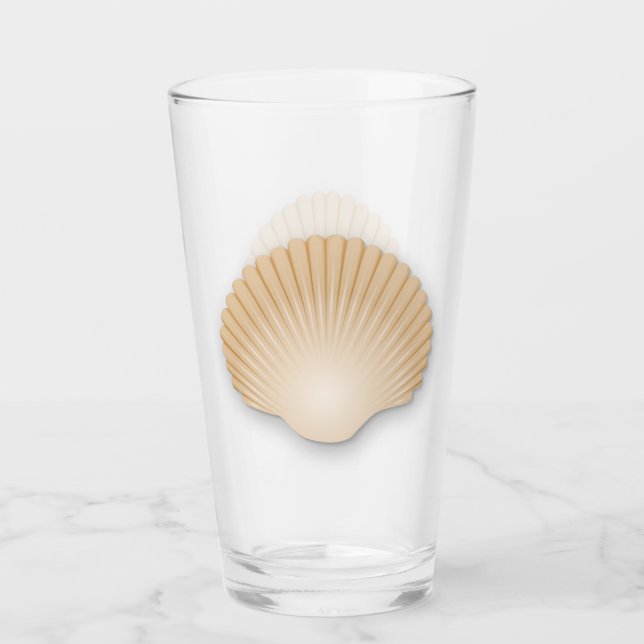 Copo De Pint Scalloped Seashell Costeira (Frente)