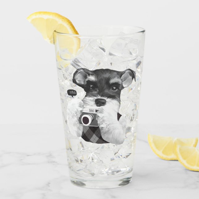 Copo De Pint Schnauzer com câmera (Gelo frontal)