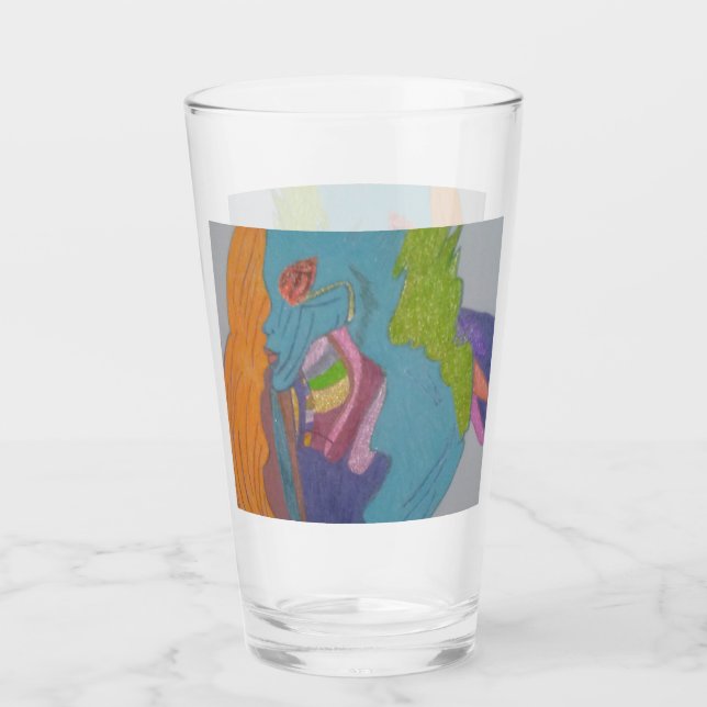 Copo De Pint Sci-fi Fantasy Female Creature Glass Cup (Frente)
