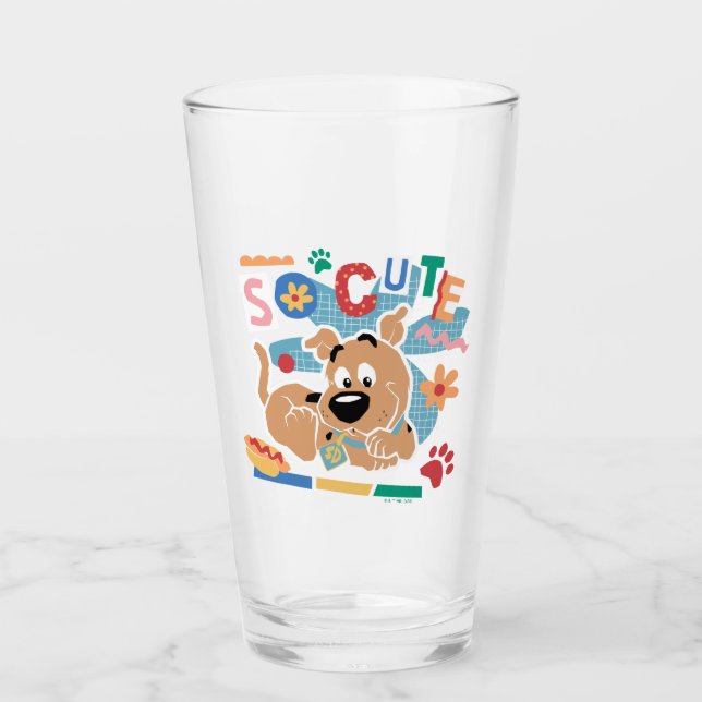 Copo De Pint Scooby-Doo | Bebê Scooby-Doo Tão Bonito (Frente)