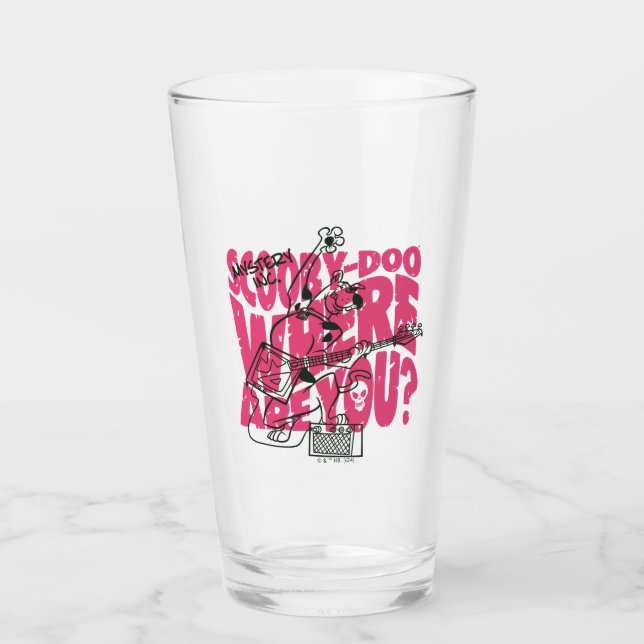 Copo De Pint Scooby-Doo Onde Você Está Punk Guitar Riff (Frente)