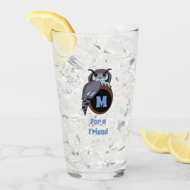 Copo De Pint Scop Owl Monograma (Gelo frontal)