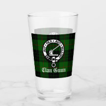 Scottish Clan Gunn Crest Crachá e Tartan