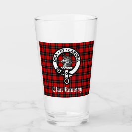 Copo De Pint Scottish Clan Ramsay Crest Crachá & Tartan