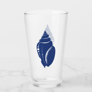 Copo De Pint Seashell espiral azul litoral