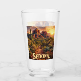 Copo De Pint Sedona Arizona Pôr do Sol Rocha Vermelha Deserto V