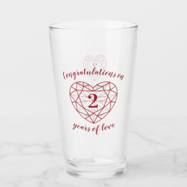 Copo De Pint segundo aniversário 2 anos de amor costume de gran