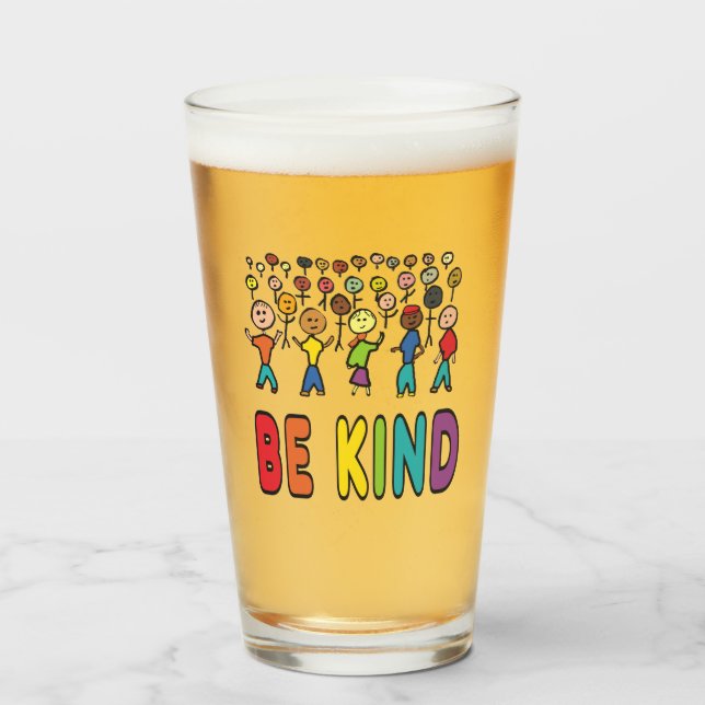 Copo De Pint Seja gentil (Frente (Preenchido))