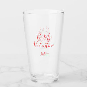 Copo De Pint Seja meu nome vermelho valentine elegante casal de