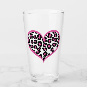 Copo De Pint Selvagem em Heart Leopard Print