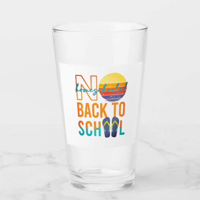 Copo De Pint Sem retorno à escola - escolarizado em casa (Frente)