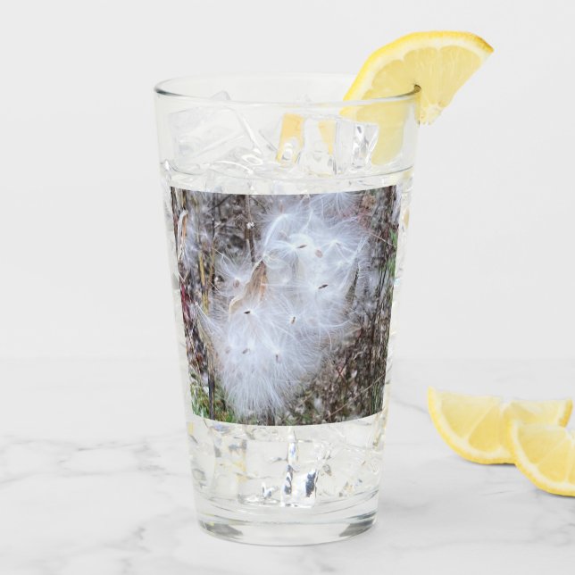 Copo De Pint Sementes de Milkweed e Seda (Gelo traseiro)