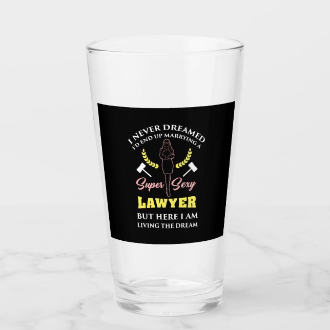 Copo De Pint Senhora Super Advogada Orgulhosa (Frente)