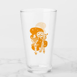 Copo De Pint Senhoras Laranja Retro com Pumpkin